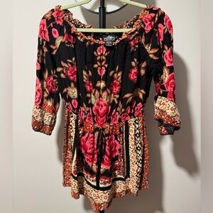 Angie Floral Romper‎